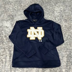 Under Armour Notre Dame Hooded Sweater size Youth Medium.